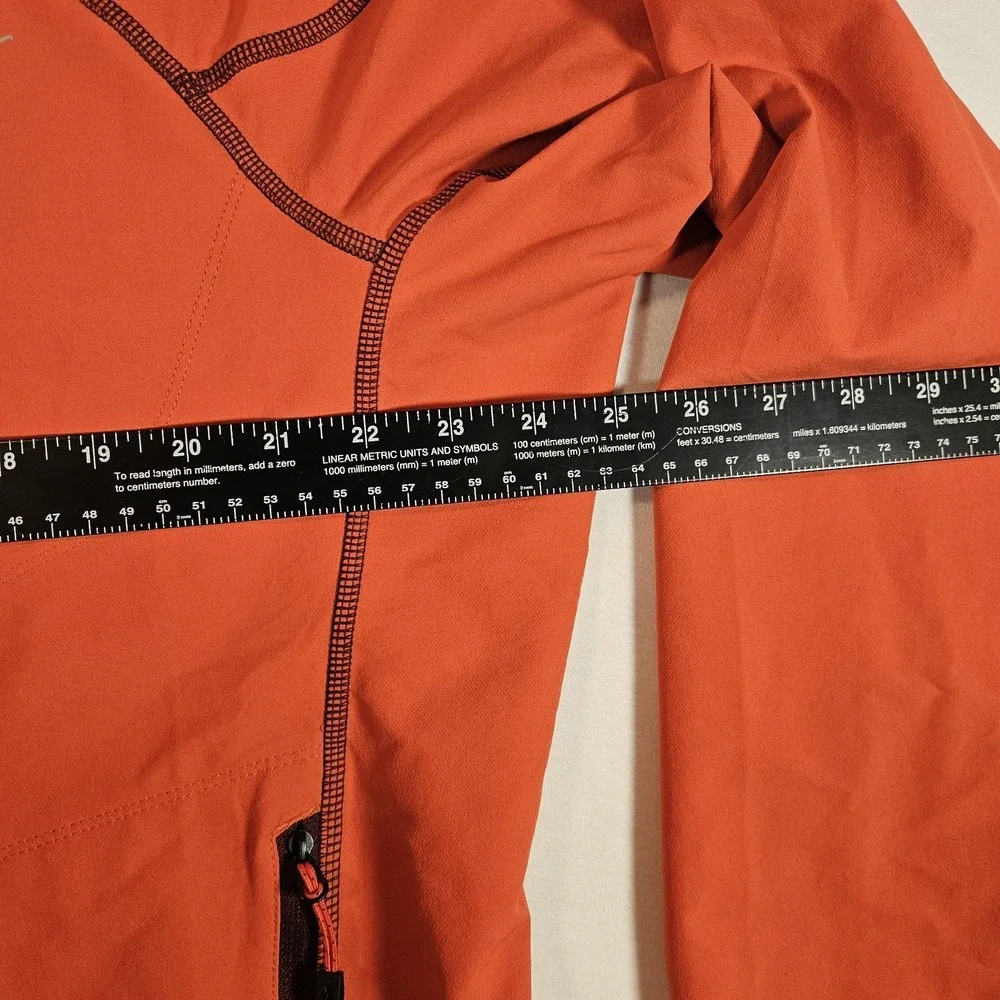 Eddie Bauer Sandstone Soft Shell Jacket Mens Medium First Ascent Orange Full Zip